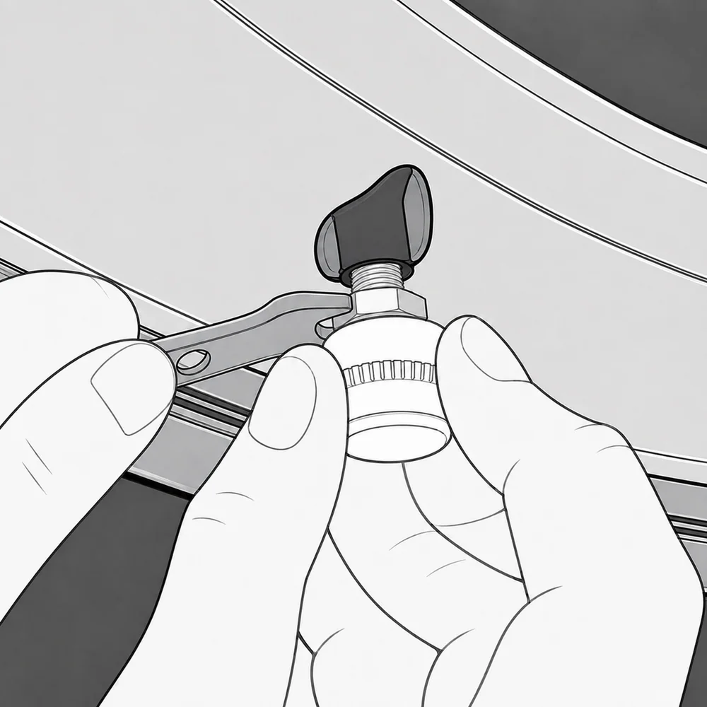 4. Lock the sensor in place