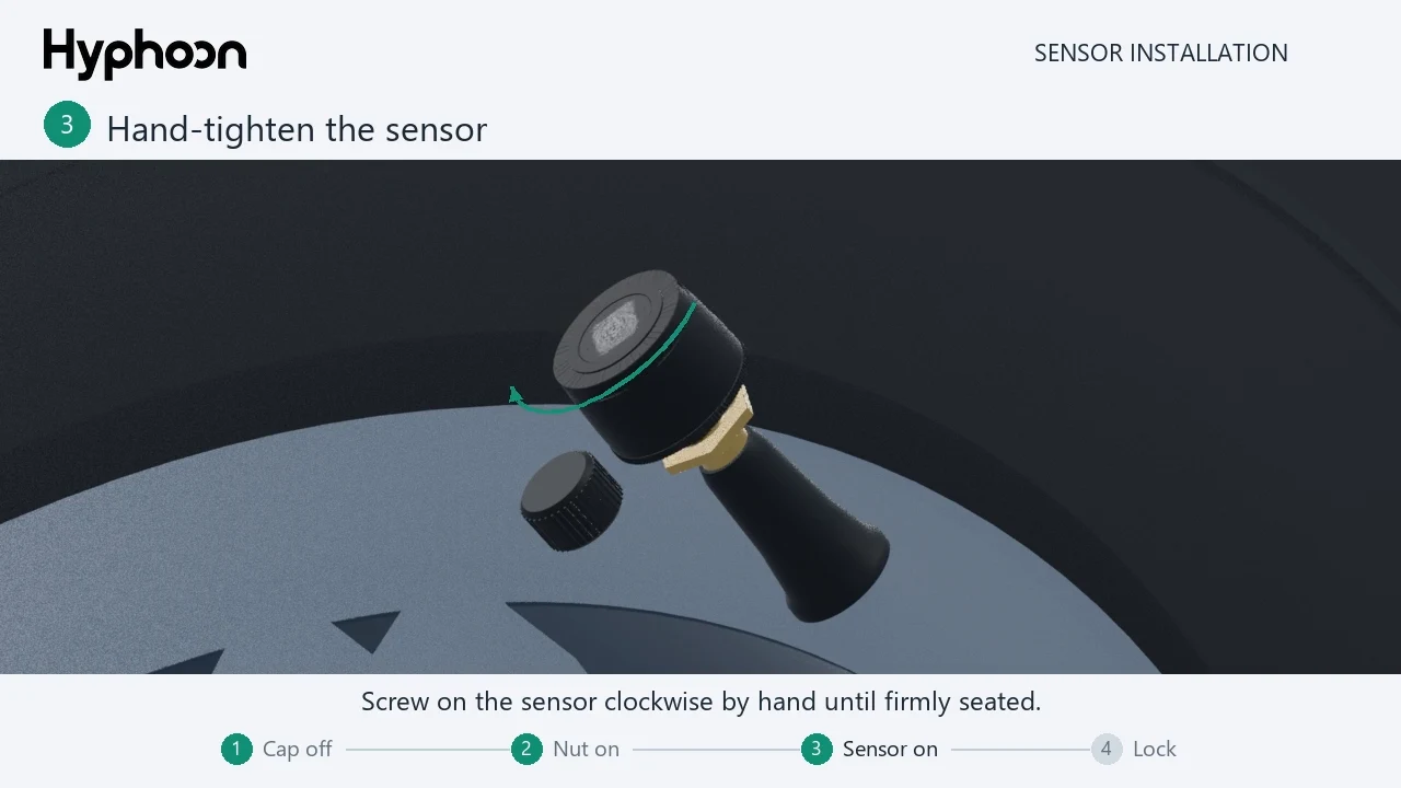 Install the tire sensor